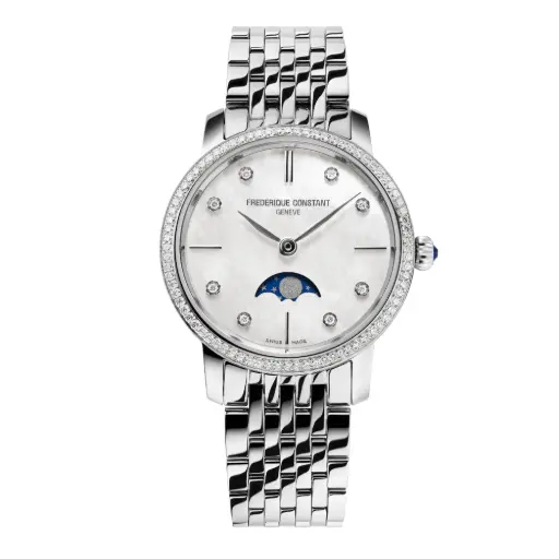 [FC-206MPWD1SD6B] Frederique Constant Classics Slimline Ladies Moonphase FC-206MPWD1SD6B